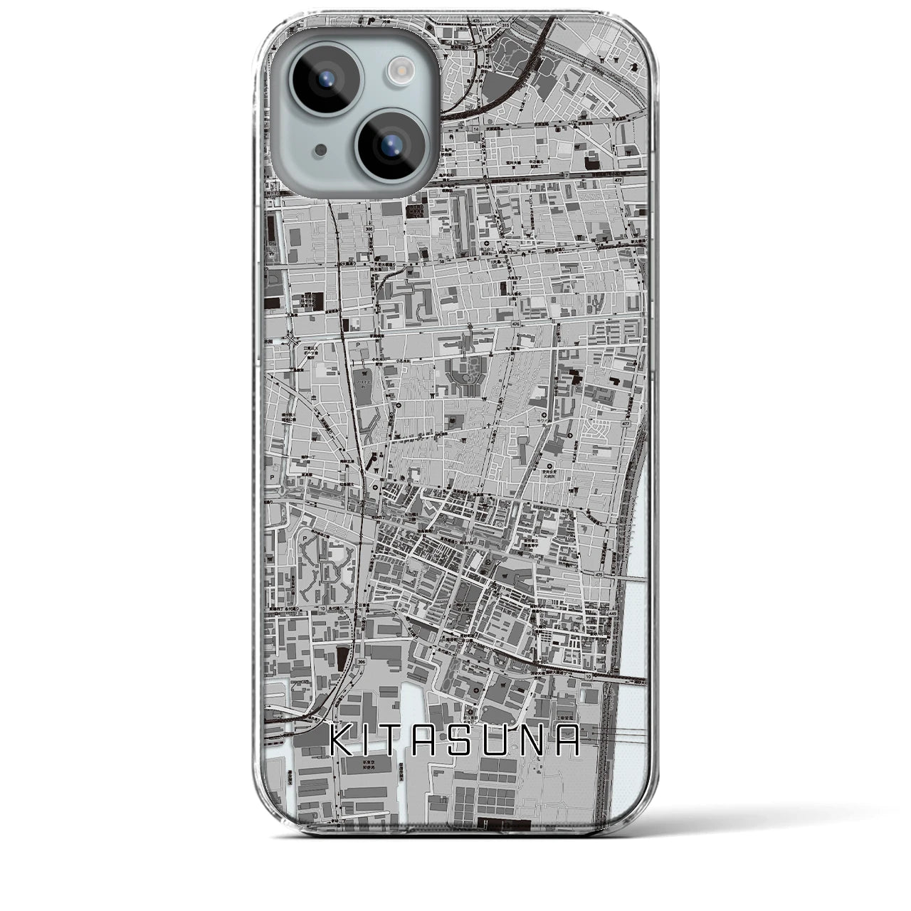 【北砂(東京都)】地図柄iPhoneケース(クリアタイプ)