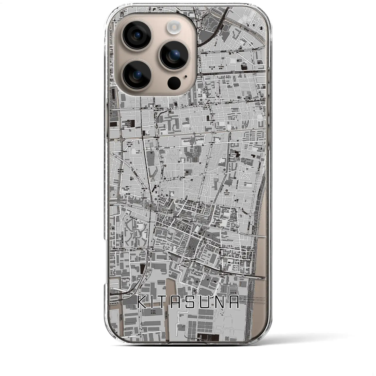 【北砂(東京都)】地図柄iPhoneケース(クリアタイプ)
