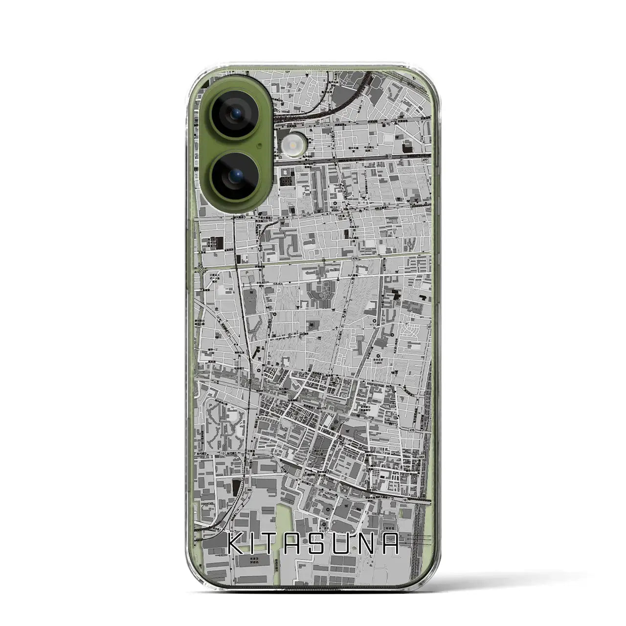 【北砂(東京都)】地図柄iPhoneケース(クリアタイプ)