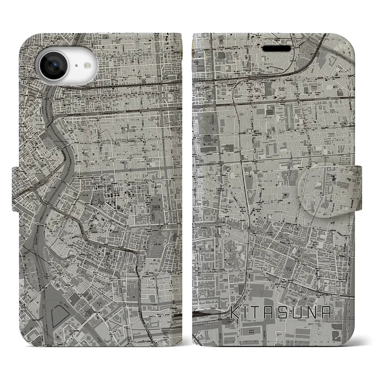 【北砂(東京都)】地図柄iPhoneケース(手帳タイプ)