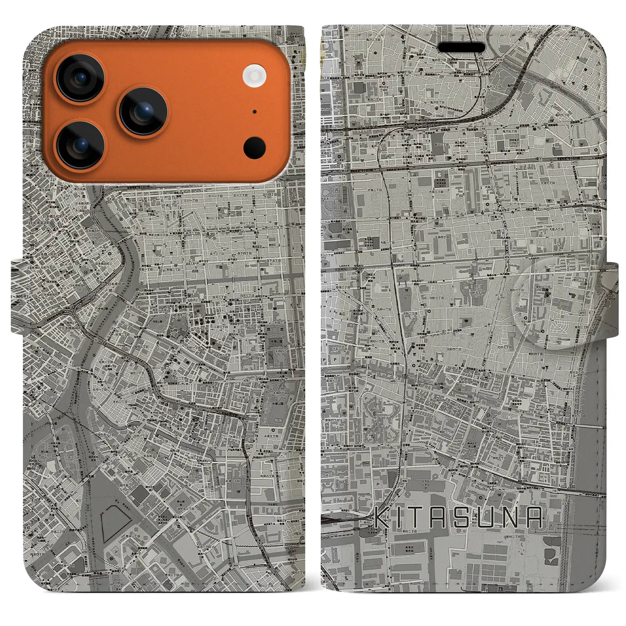 【北砂(東京都)】地図柄iPhoneケース(手帳タイプ)