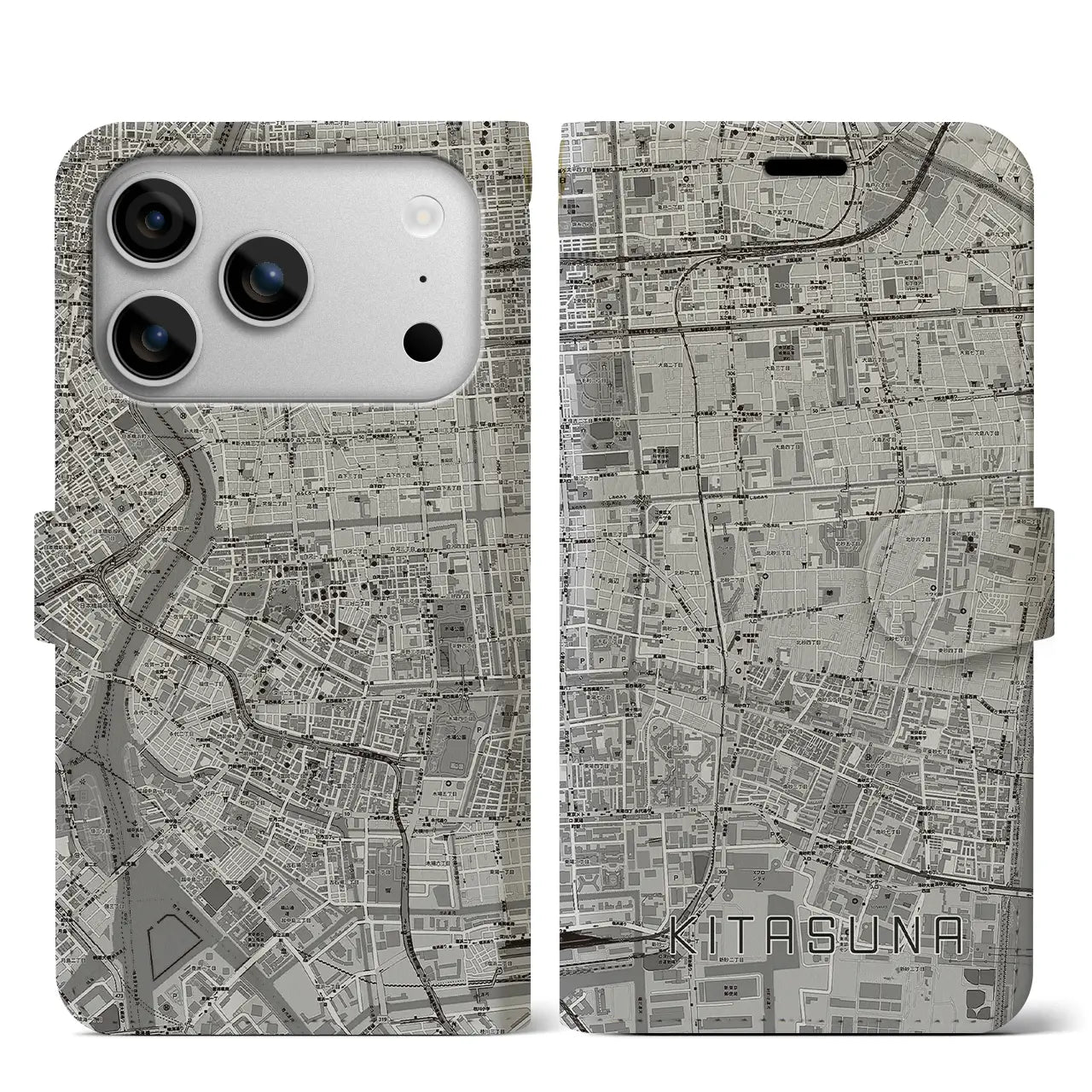 【北砂(東京都)】地図柄iPhoneケース(手帳タイプ)