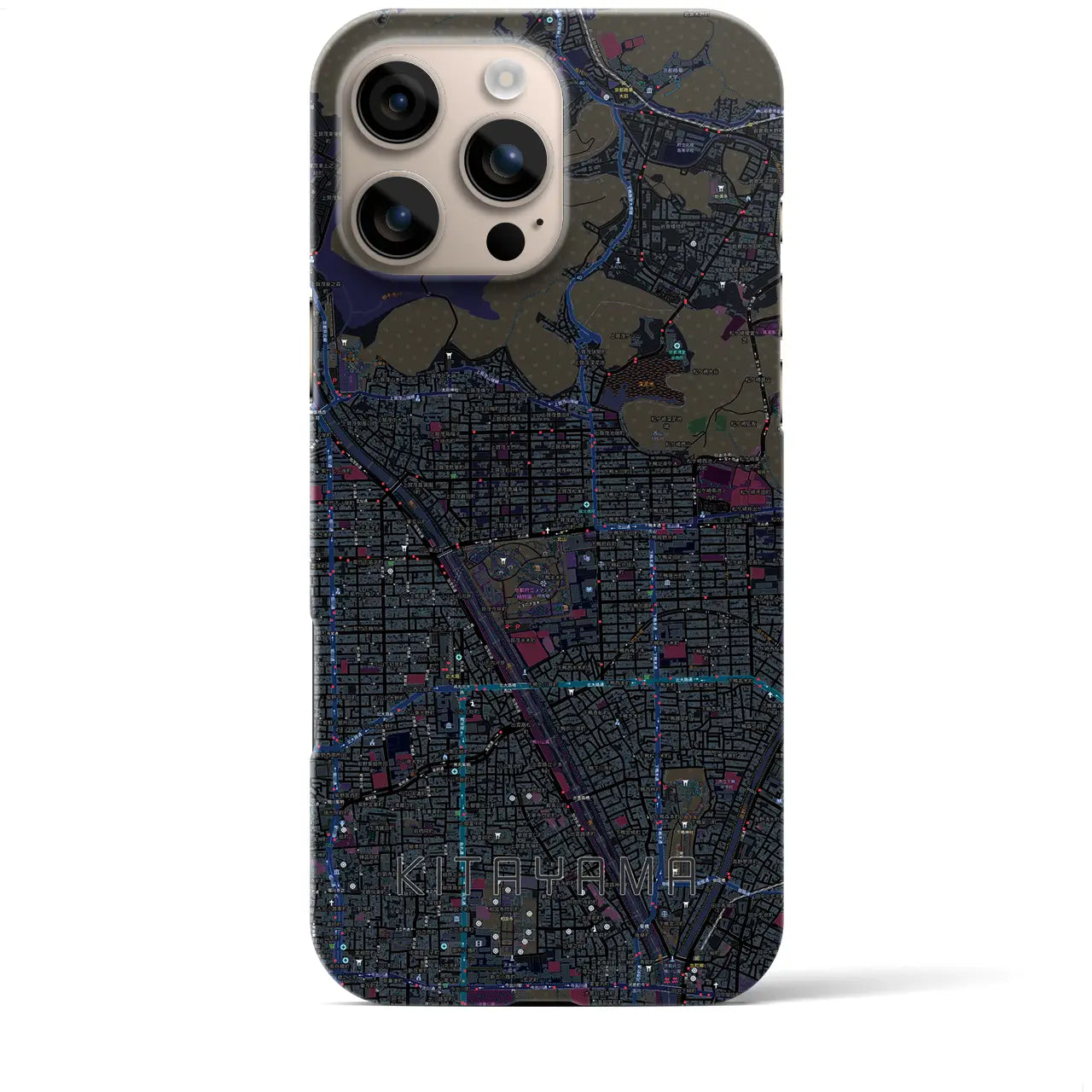 【北山(京都府)】地図柄iPhoneケース(バックカバータイプ)