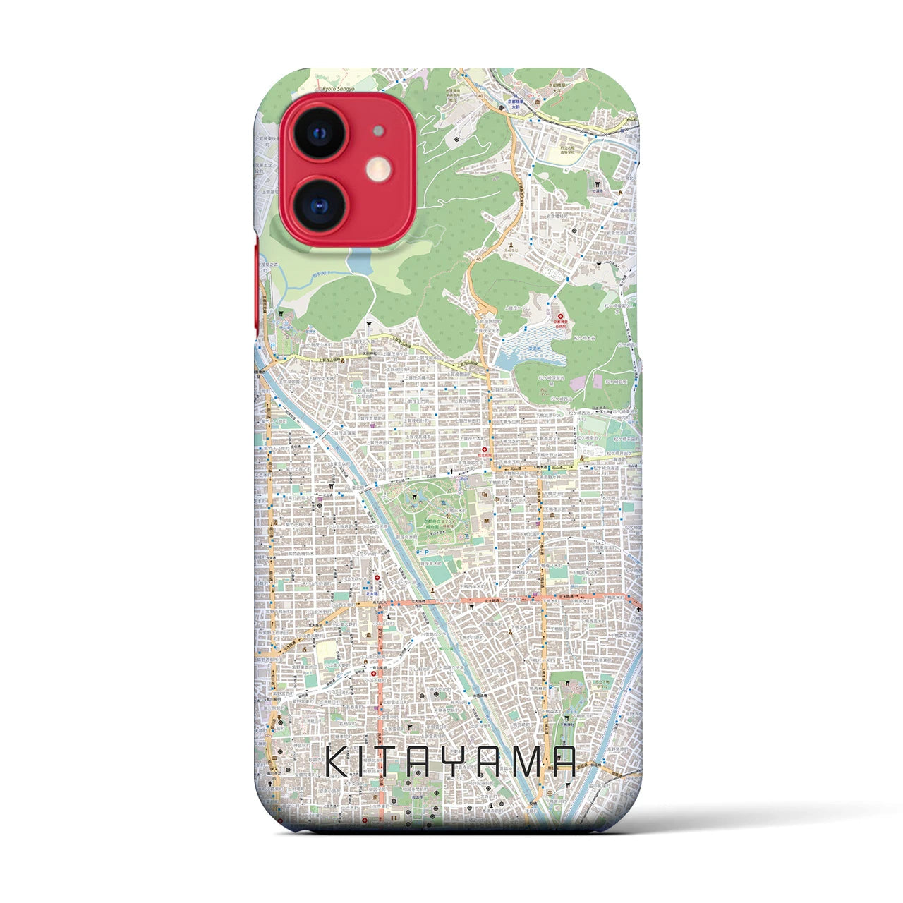 【北山(京都府)】地図柄iPhoneケース(バックカバータイプ)