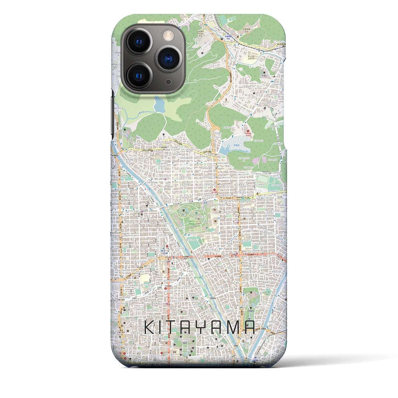 【北山(京都府)】地図柄iPhoneケース(バックカバータイプ)