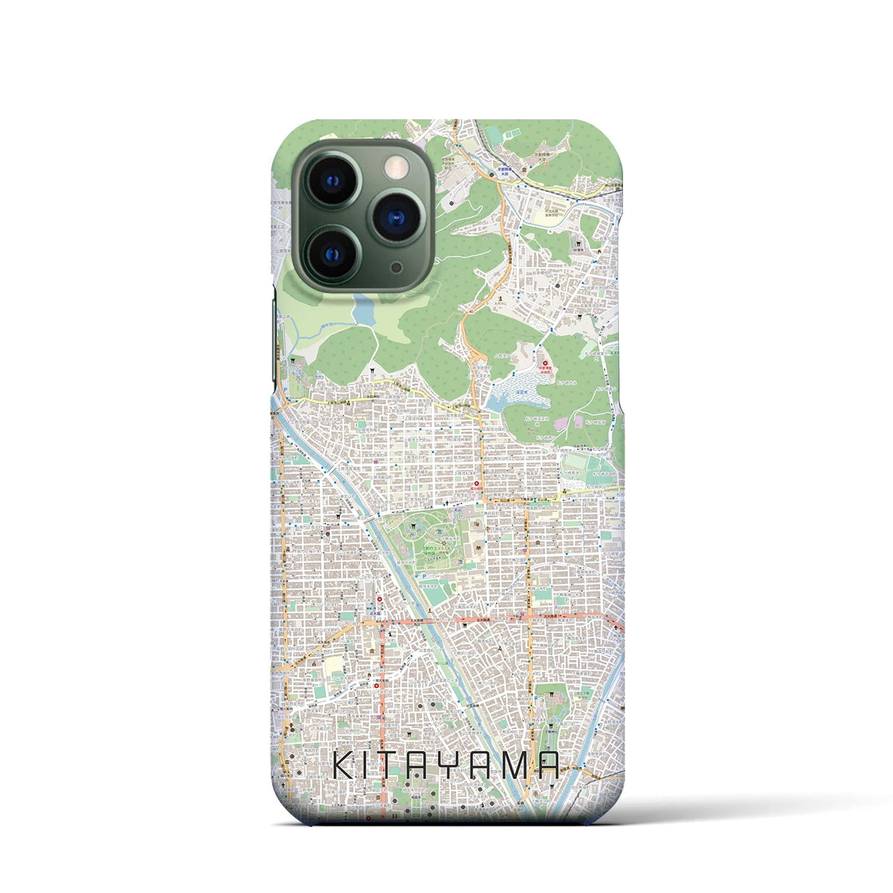 【北山(京都府)】地図柄iPhoneケース(バックカバータイプ)