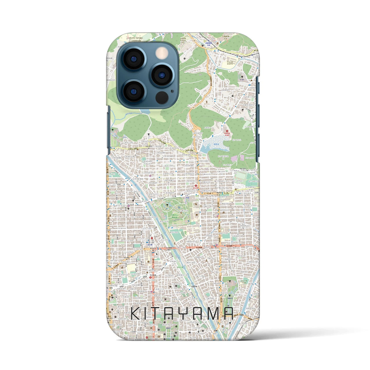 【北山(京都府)】地図柄iPhoneケース(バックカバータイプ)