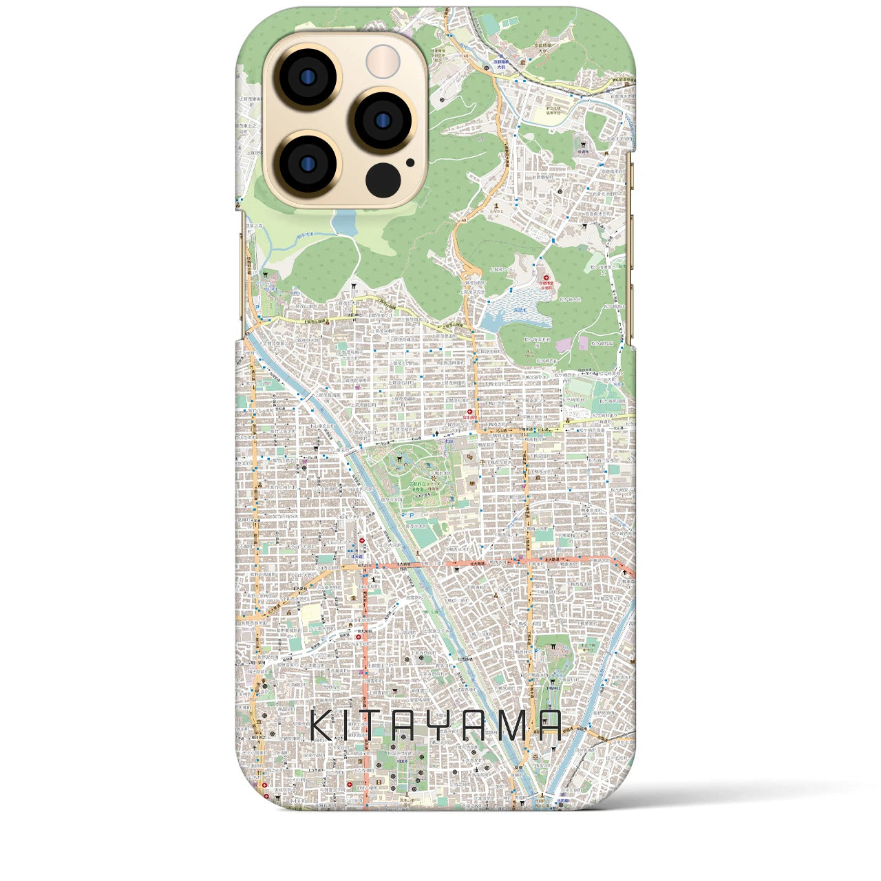 【北山(京都府)】地図柄iPhoneケース(バックカバータイプ)