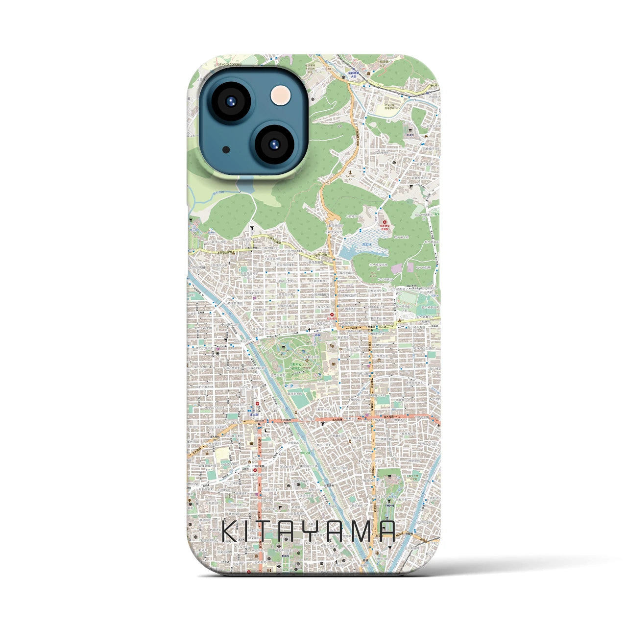 【北山(京都府)】地図柄iPhoneケース(バックカバータイプ)