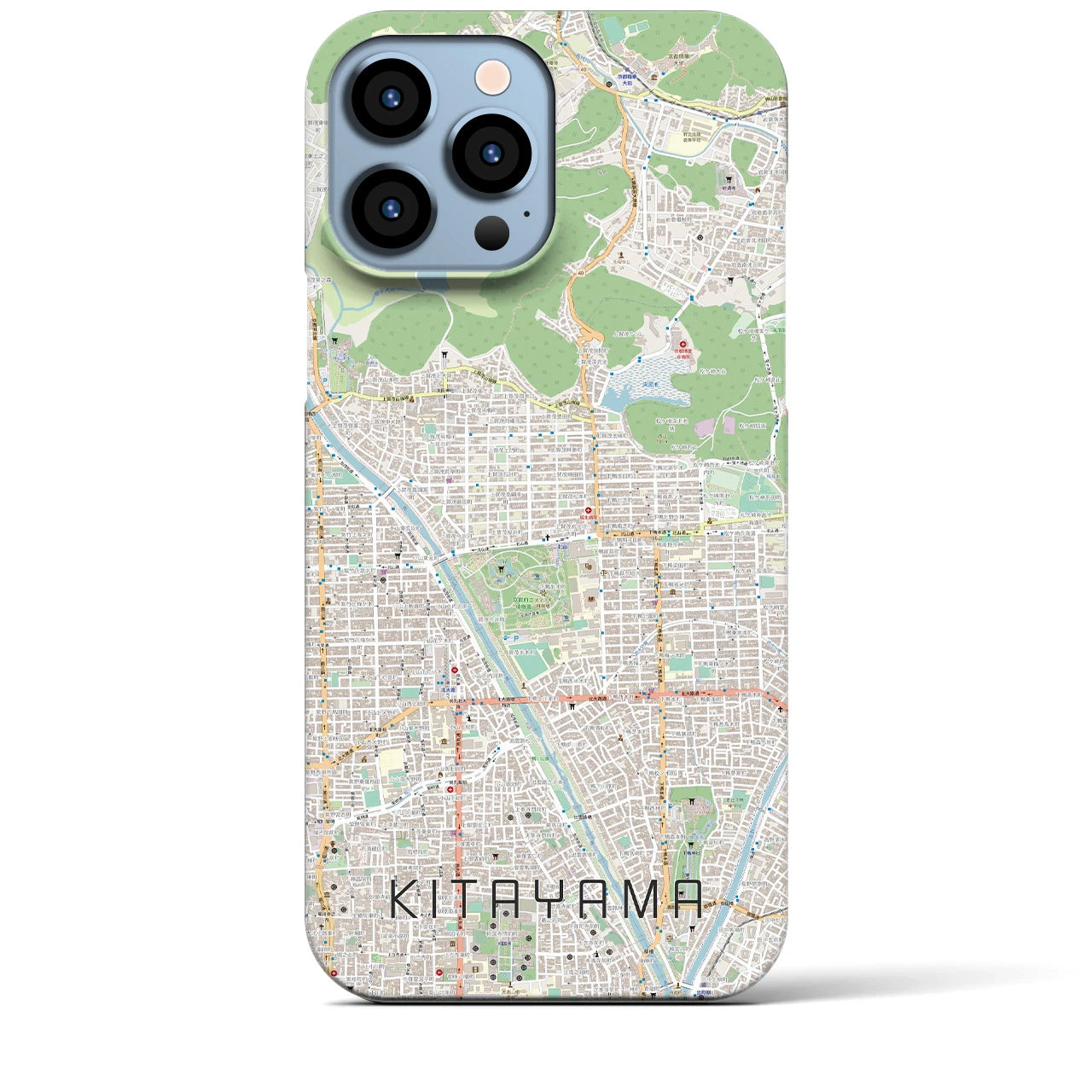 【北山(京都府)】地図柄iPhoneケース(バックカバータイプ)