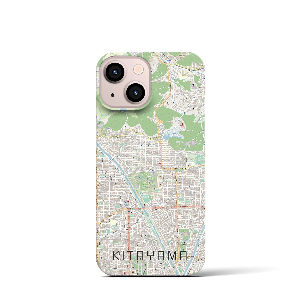 【北山(京都府)】地図柄iPhoneケース(バックカバータイプ)
