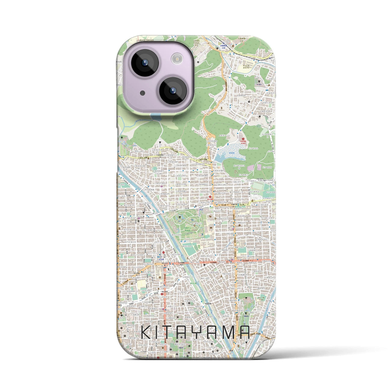 【北山(京都府)】地図柄iPhoneケース(バックカバータイプ)