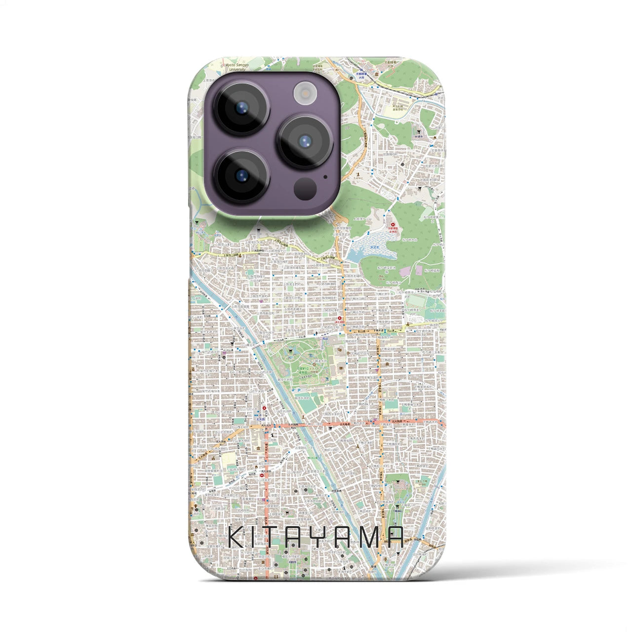 【北山(京都府)】地図柄iPhoneケース(バックカバータイプ)