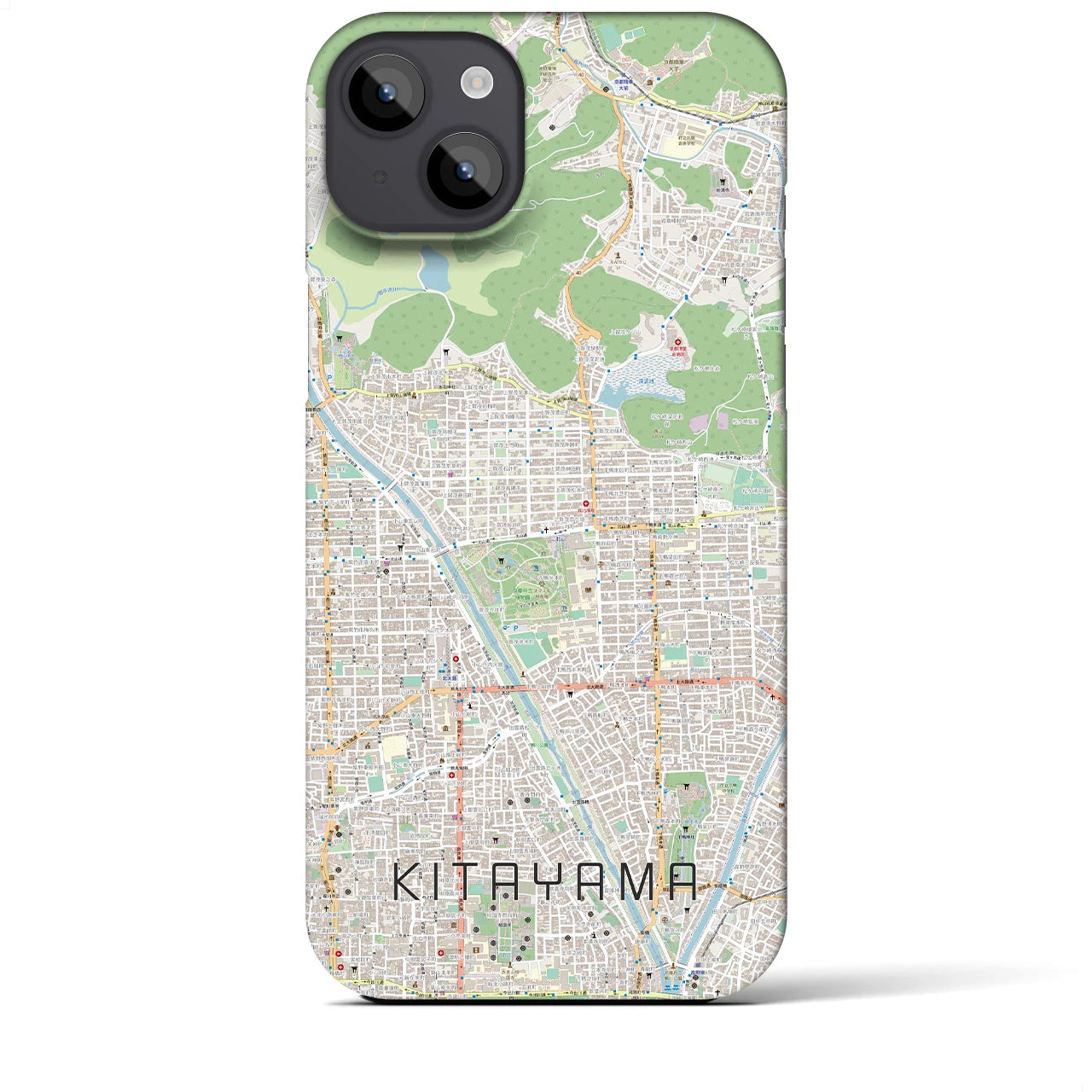 【北山(京都府)】地図柄iPhoneケース(バックカバータイプ)