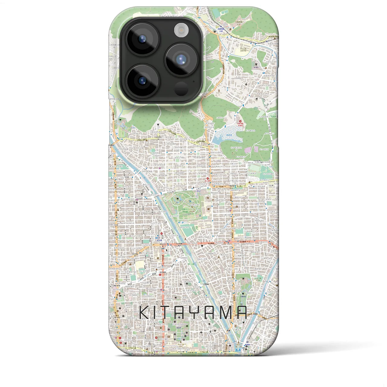 【北山(京都府)】地図柄iPhoneケース(バックカバータイプ)