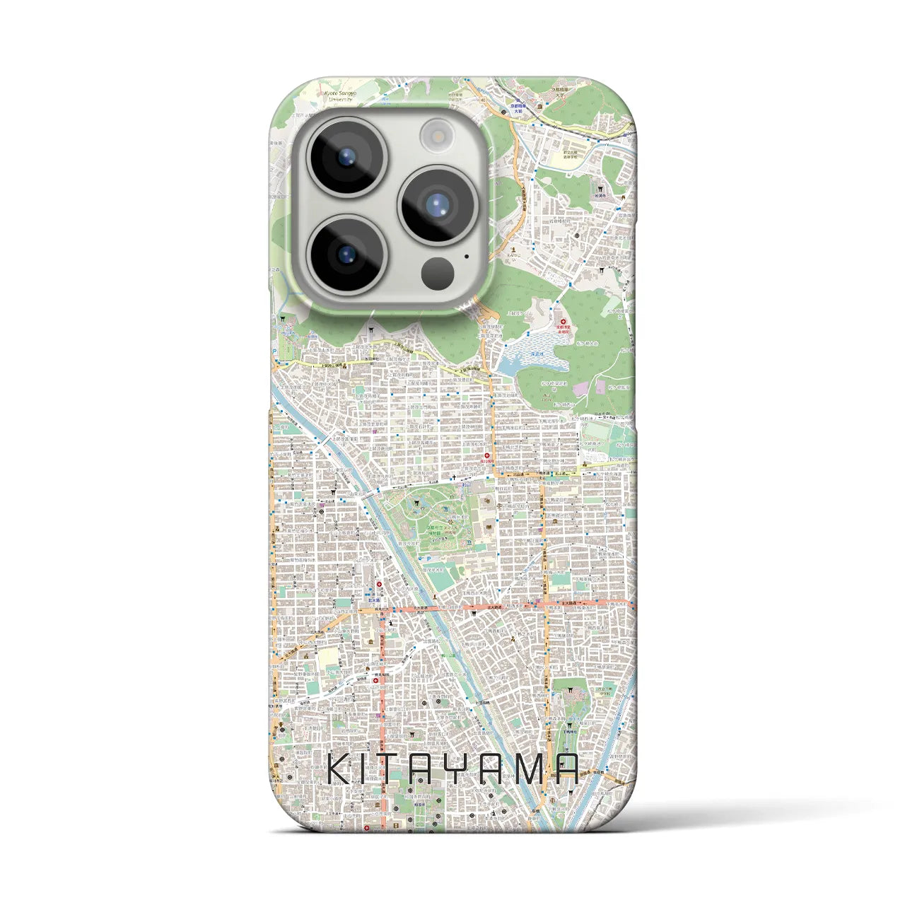 【北山(京都府)】地図柄iPhoneケース(バックカバータイプ)