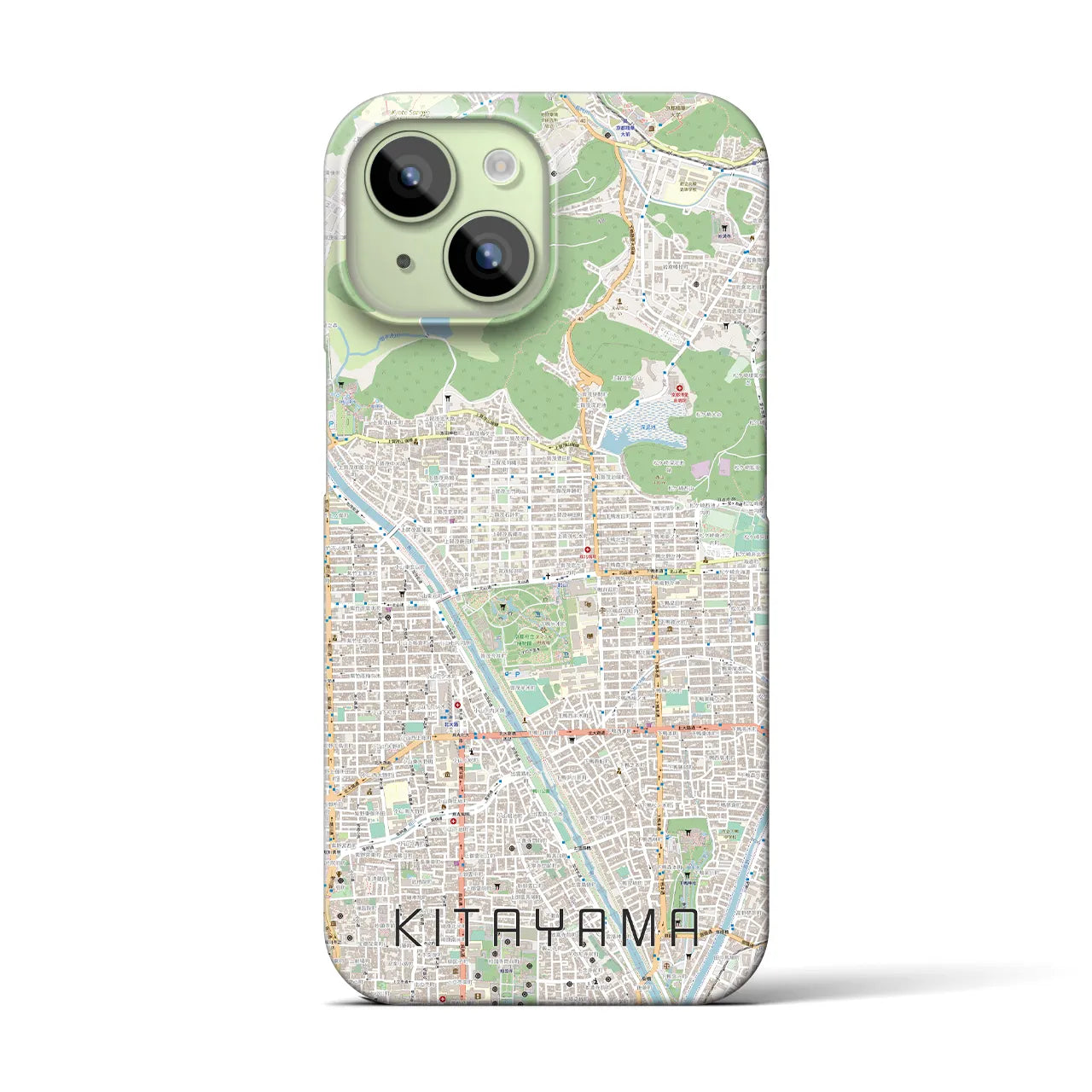 【北山(京都府)】地図柄iPhoneケース(バックカバータイプ)