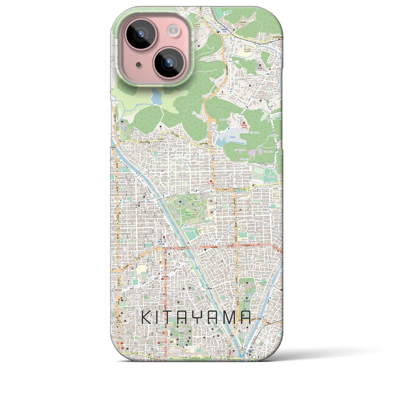 【北山(京都府)】地図柄iPhoneケース(バックカバータイプ)