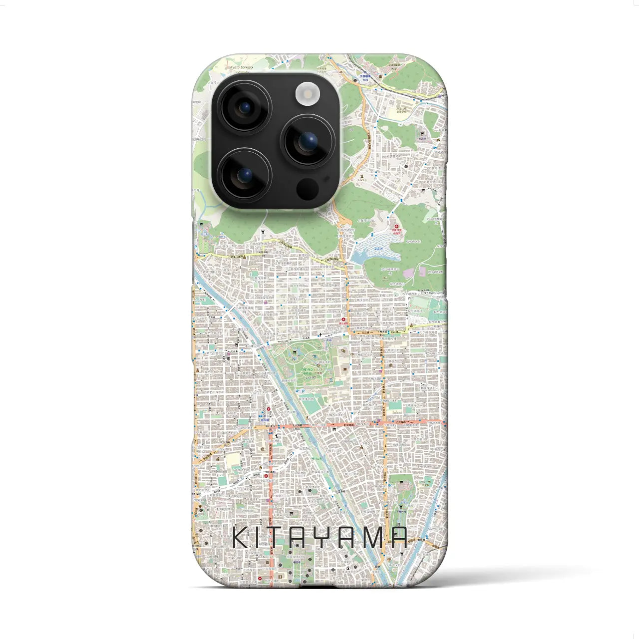 【北山(京都府)】地図柄iPhoneケース(バックカバータイプ)