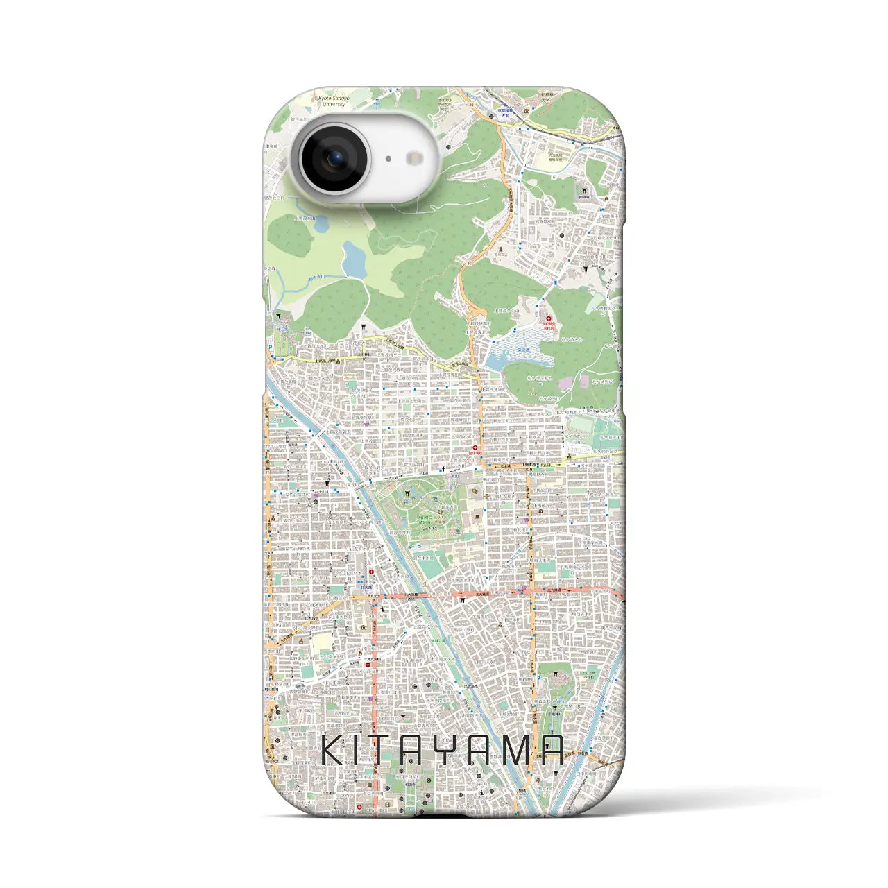 【北山(京都府)】地図柄iPhoneケース(バックカバータイプ)