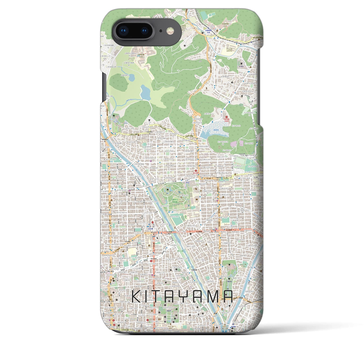 【北山(京都府)】地図柄iPhoneケース(バックカバータイプ)