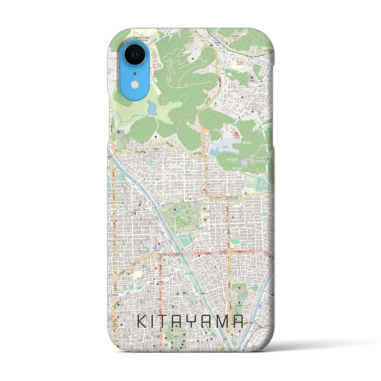 【北山(京都府)】地図柄iPhoneケース(バックカバータイプ)