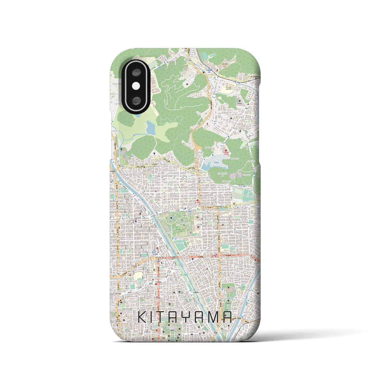 【北山(京都府)】地図柄iPhoneケース(バックカバータイプ)