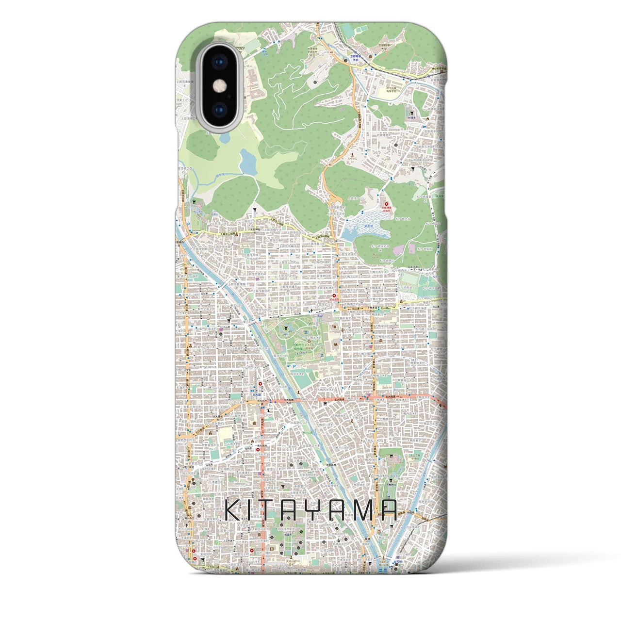 【北山(京都府)】地図柄iPhoneケース(バックカバータイプ)