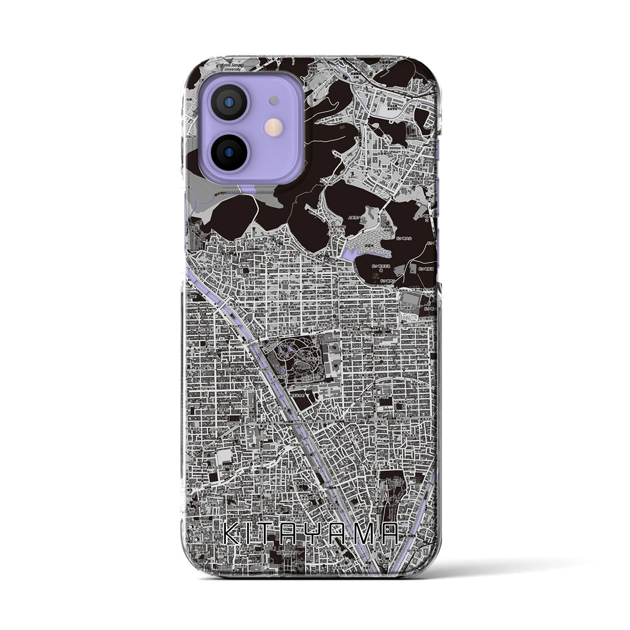 【北山(京都府)】地図柄iPhoneケース(クリアタイプ)