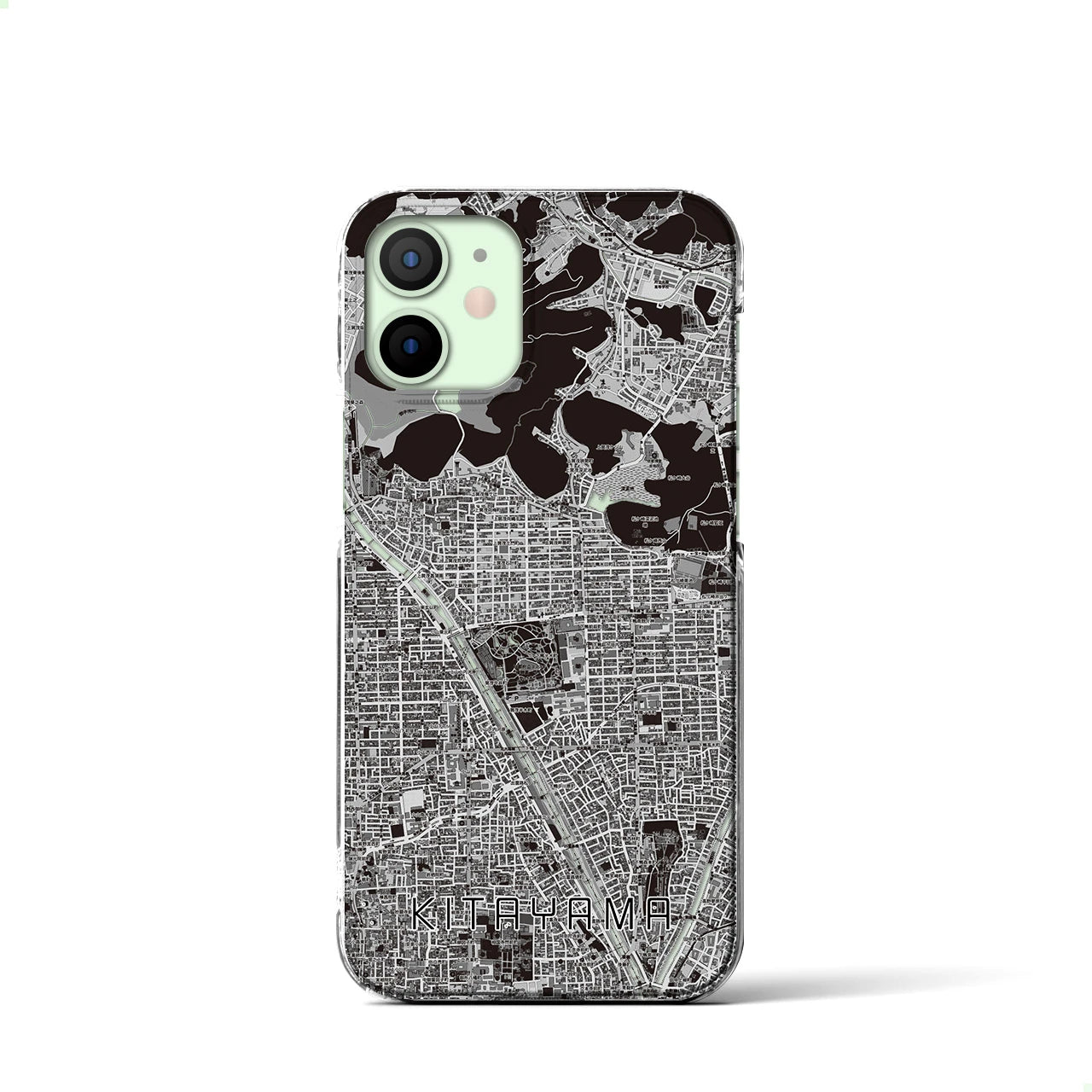 【北山(京都府)】地図柄iPhoneケース(クリアタイプ)