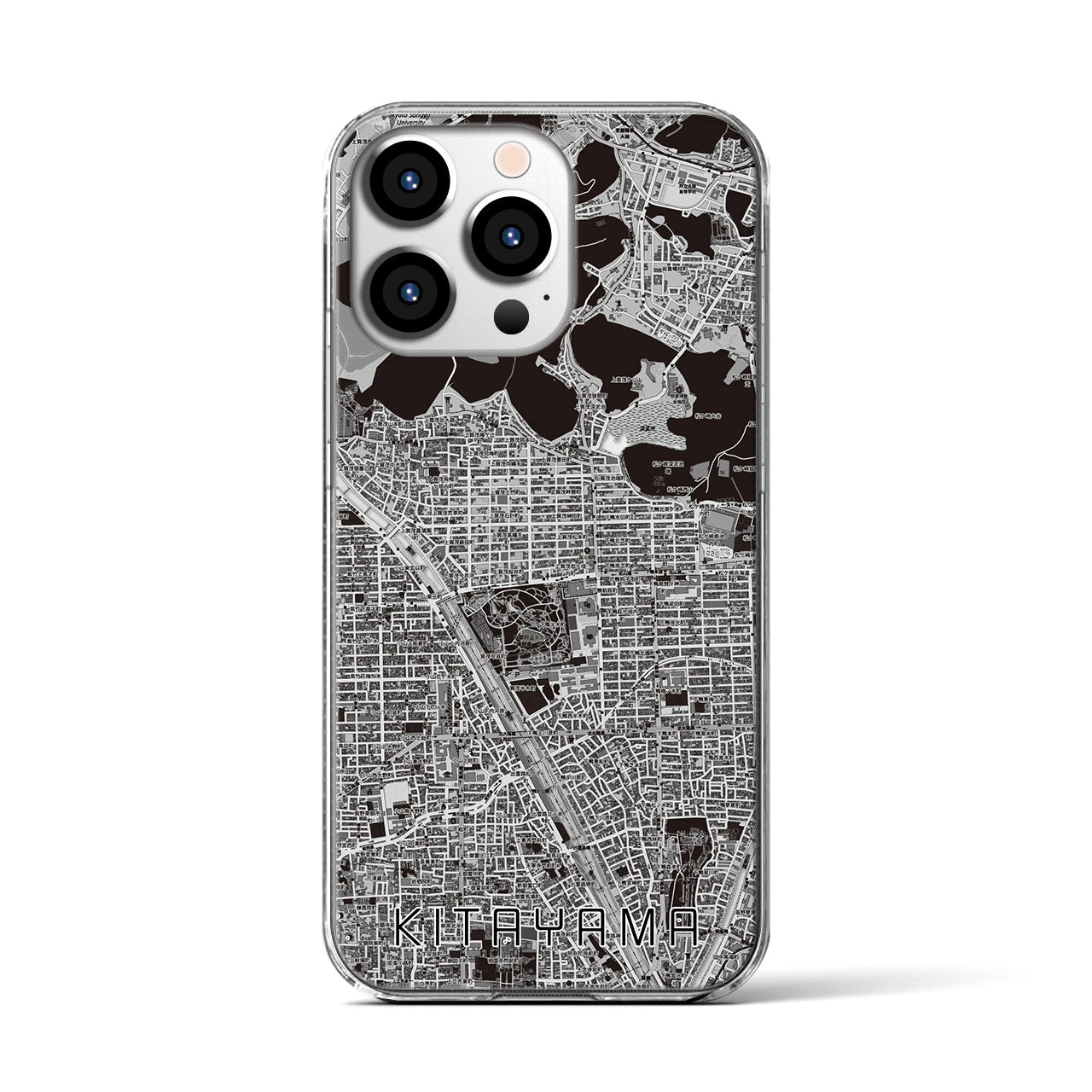 【北山(京都府)】地図柄iPhoneケース(クリアタイプ)