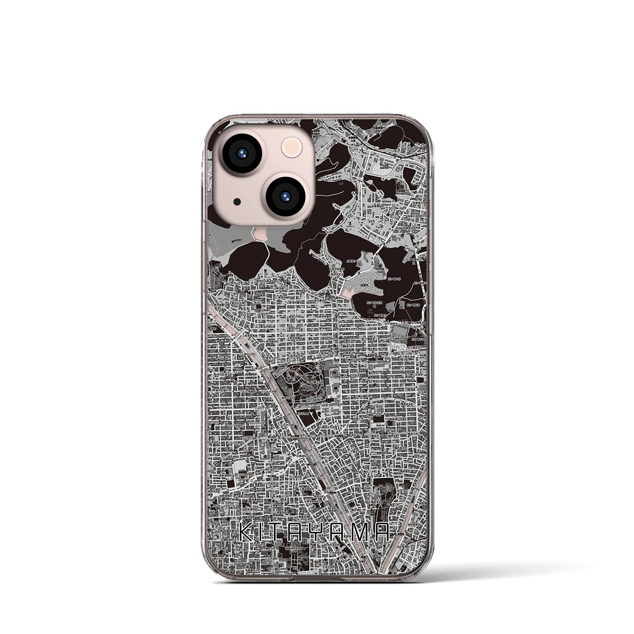 【北山(京都府)】地図柄iPhoneケース(クリアタイプ)