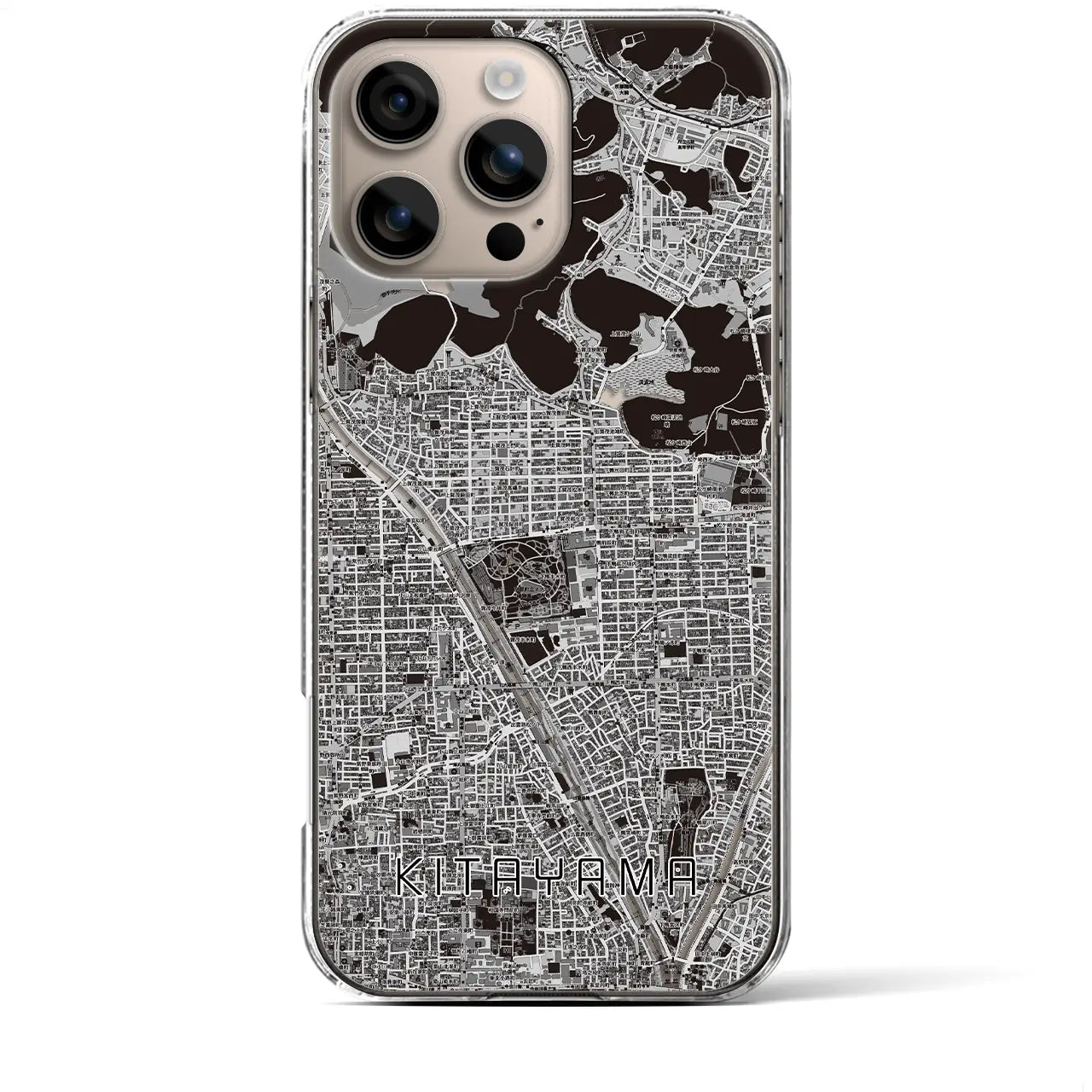 【北山(京都府)】地図柄iPhoneケース(クリアタイプ)