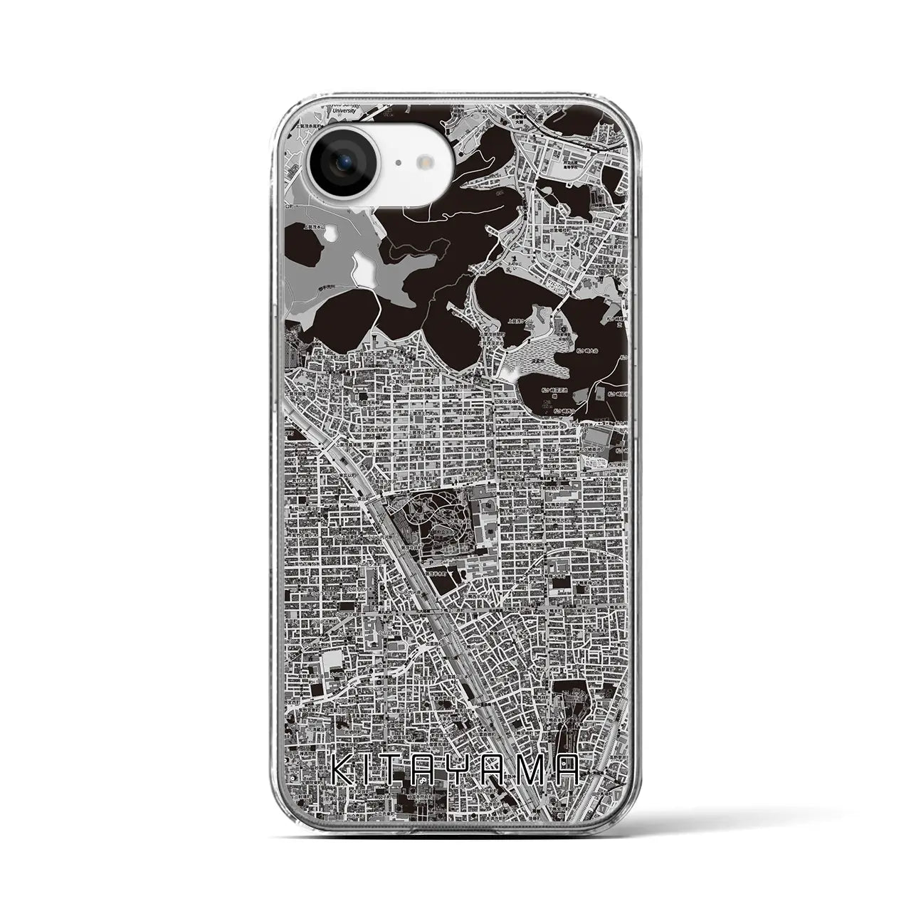 【北山(京都府)】地図柄iPhoneケース(クリアタイプ)