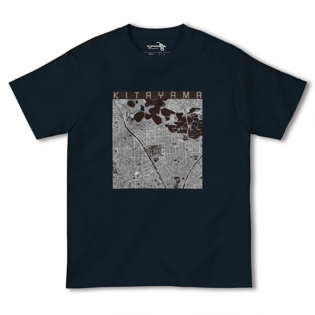 【北山(京都府)】地図柄ヘビーウェイトTシャツ