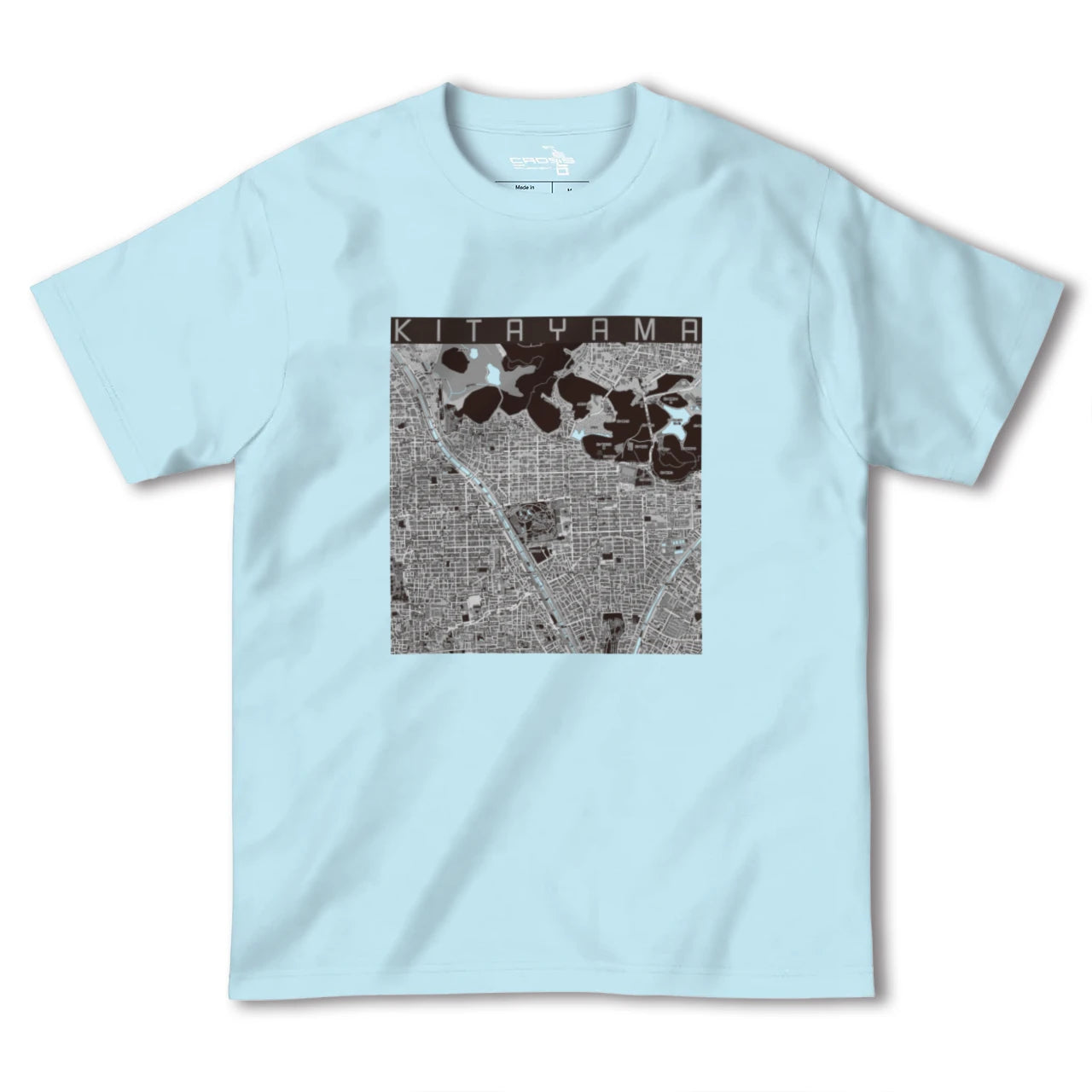 【北山(京都府)】地図柄ヘビーウェイトTシャツ