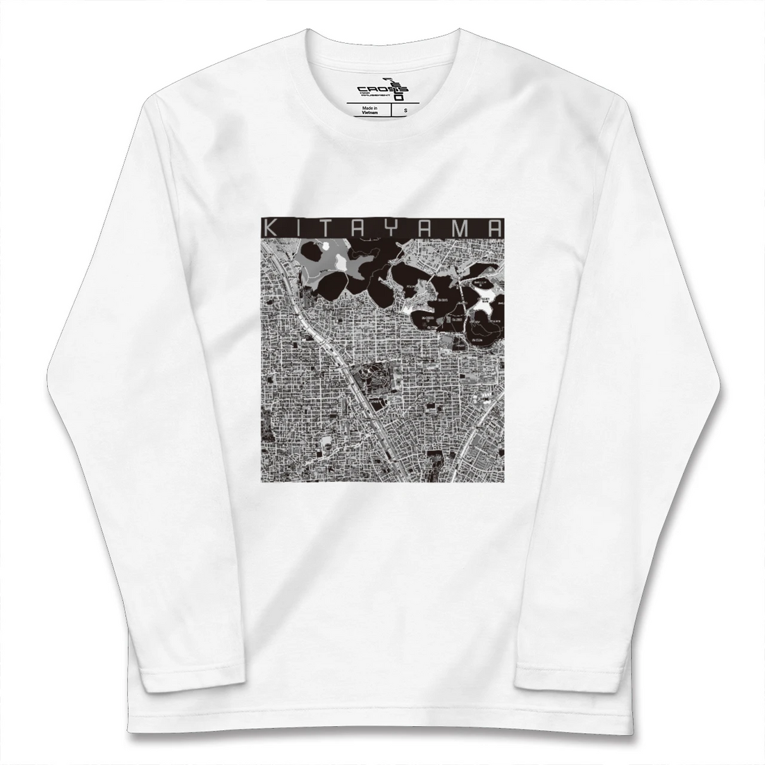 【北山(京都府)】地図柄ロングスリーブTシャツ