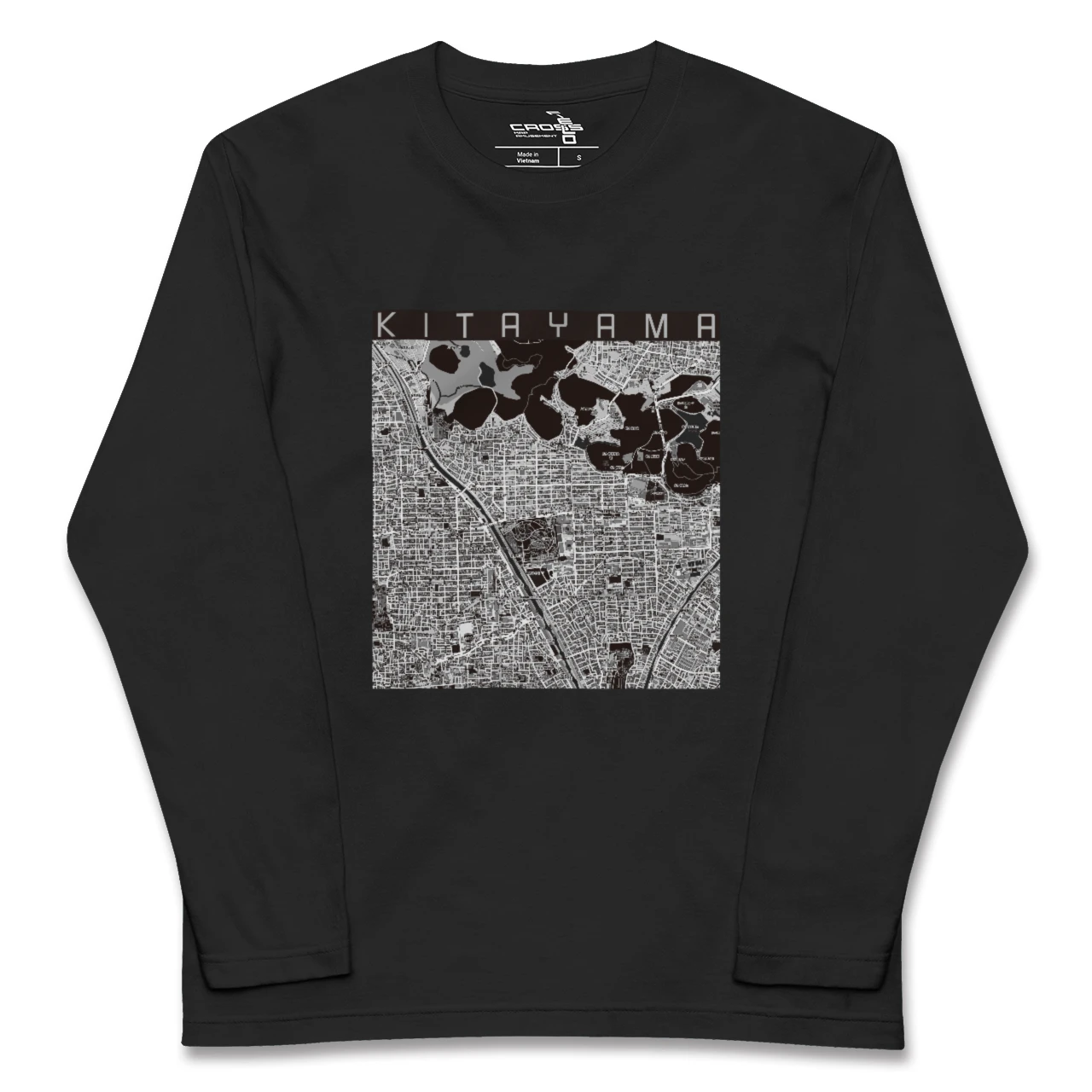 【北山(京都府)】地図柄ロングスリーブTシャツ