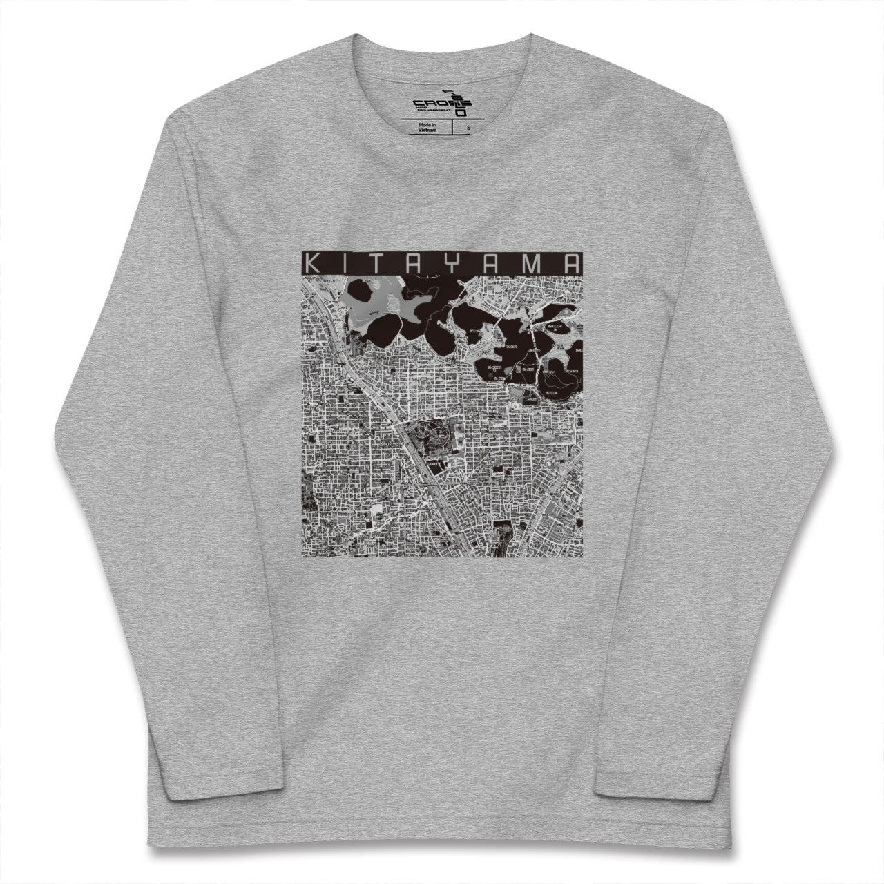 【北山(京都府)】地図柄ロングスリーブTシャツ