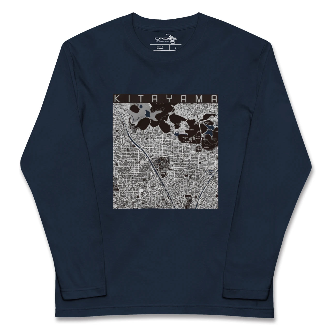 【北山(京都府)】地図柄ロングスリーブTシャツ