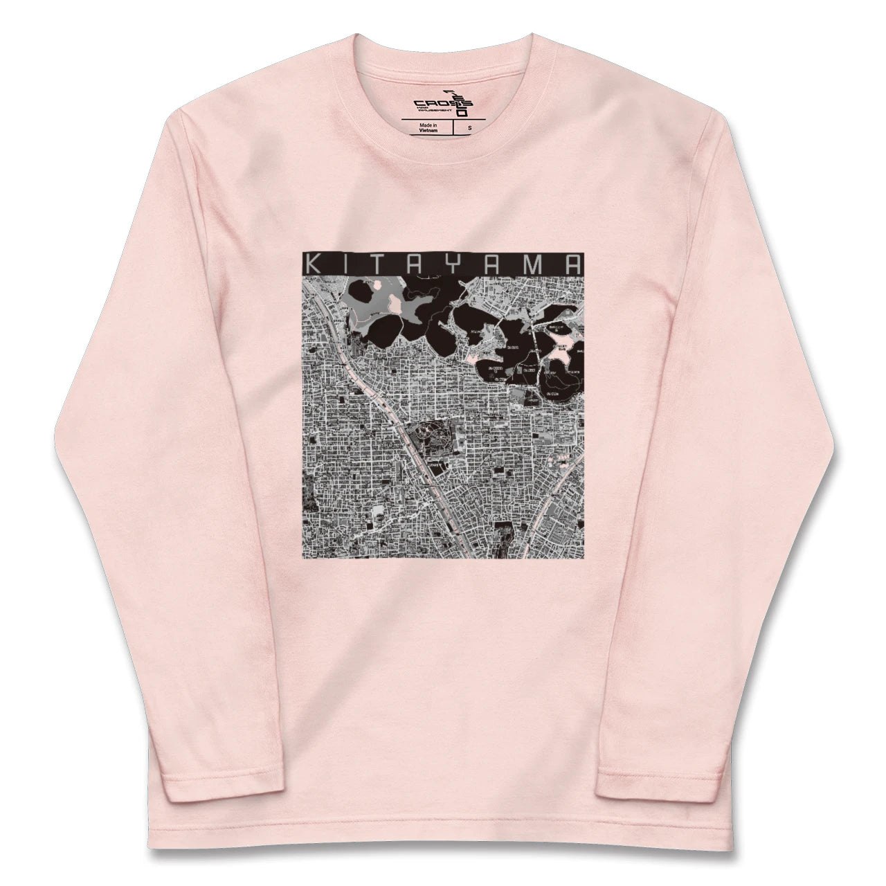 【北山(京都府)】地図柄ロングスリーブTシャツ