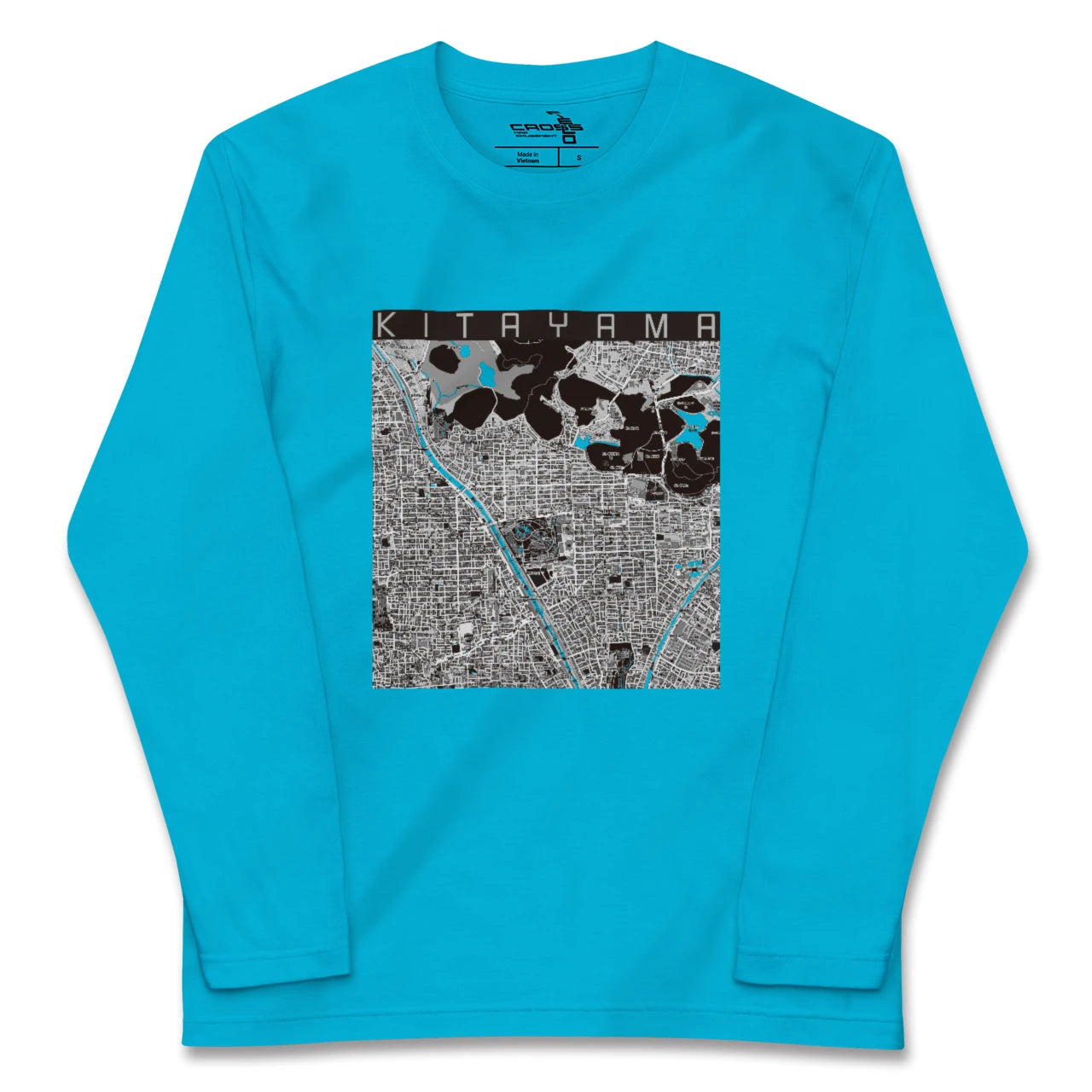 【北山(京都府)】地図柄ロングスリーブTシャツ