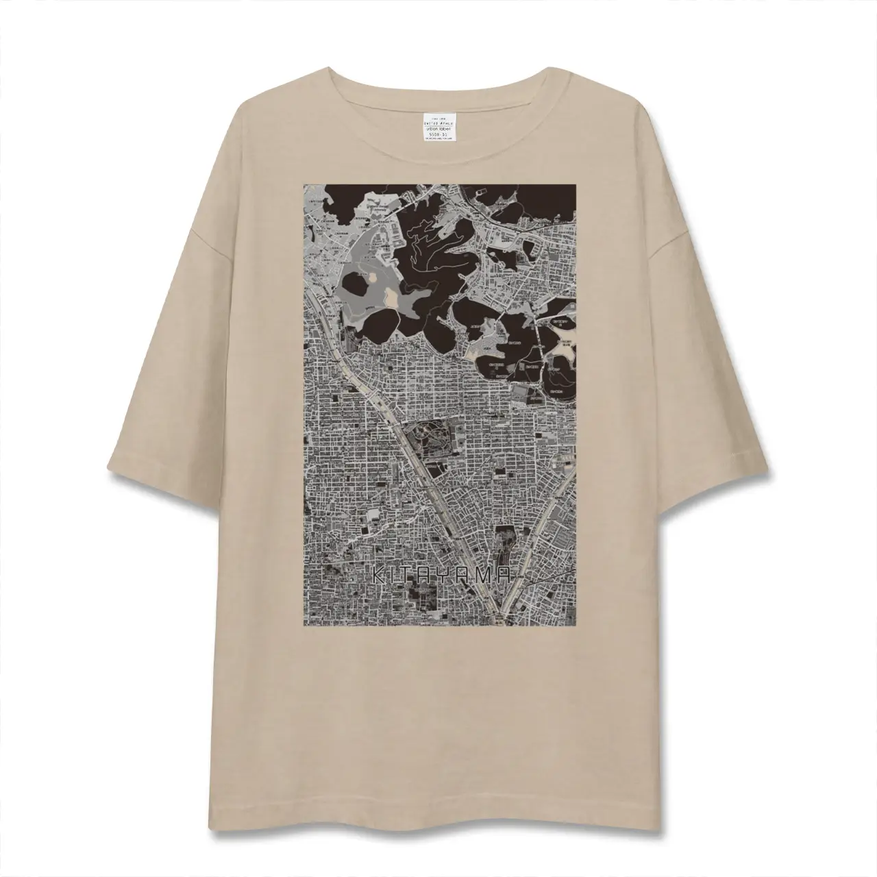 【北山(京都府)】地図柄ビッグシルエットTシャツ