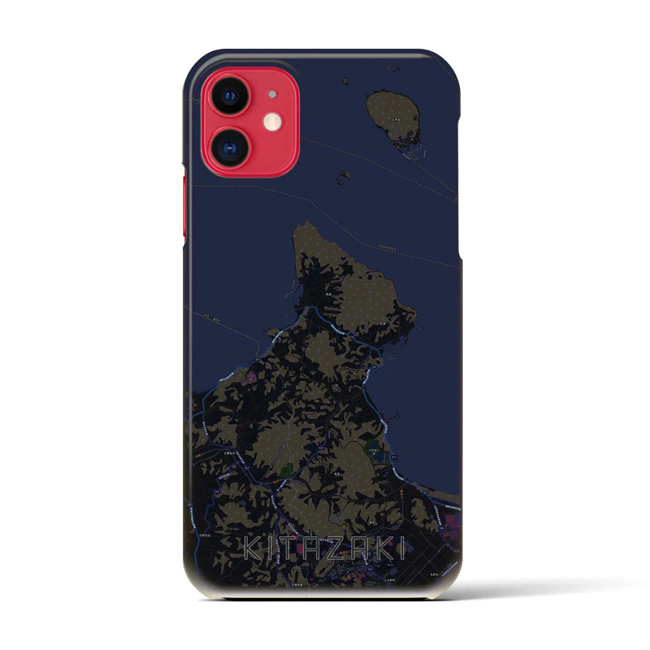 【北崎(福岡県)】地図柄iPhoneケース(バックカバータイプ)