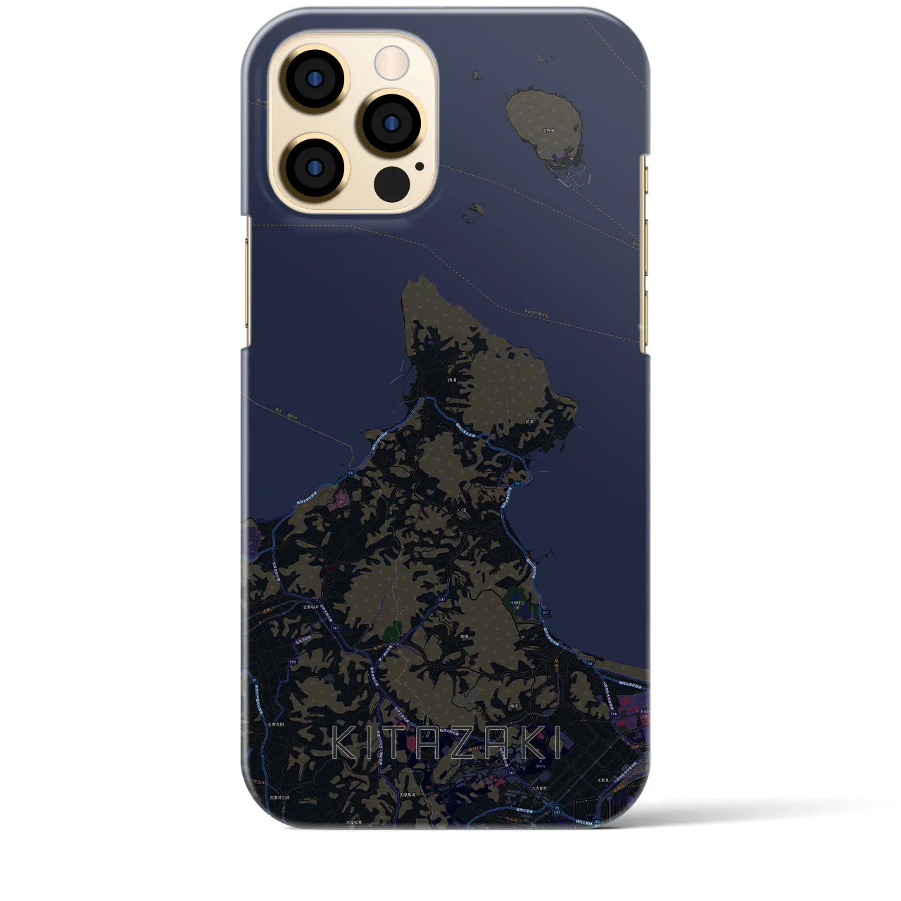 【北崎(福岡県)】地図柄iPhoneケース(バックカバータイプ)