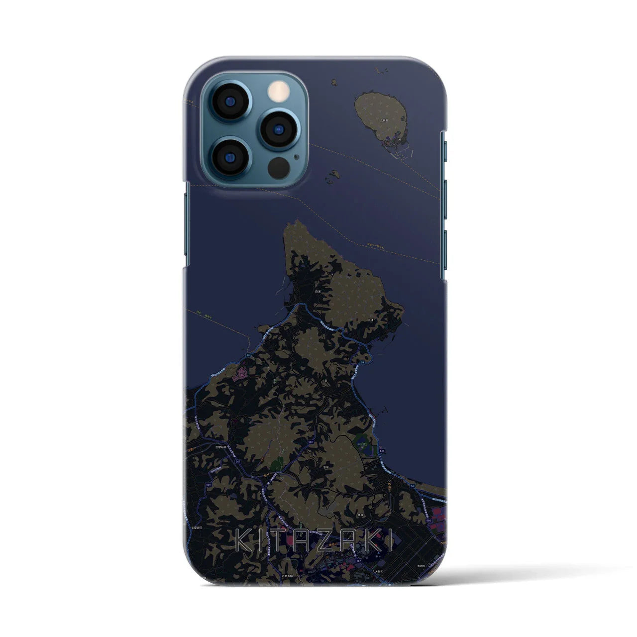 【北崎(福岡県)】地図柄iPhoneケース(バックカバータイプ)