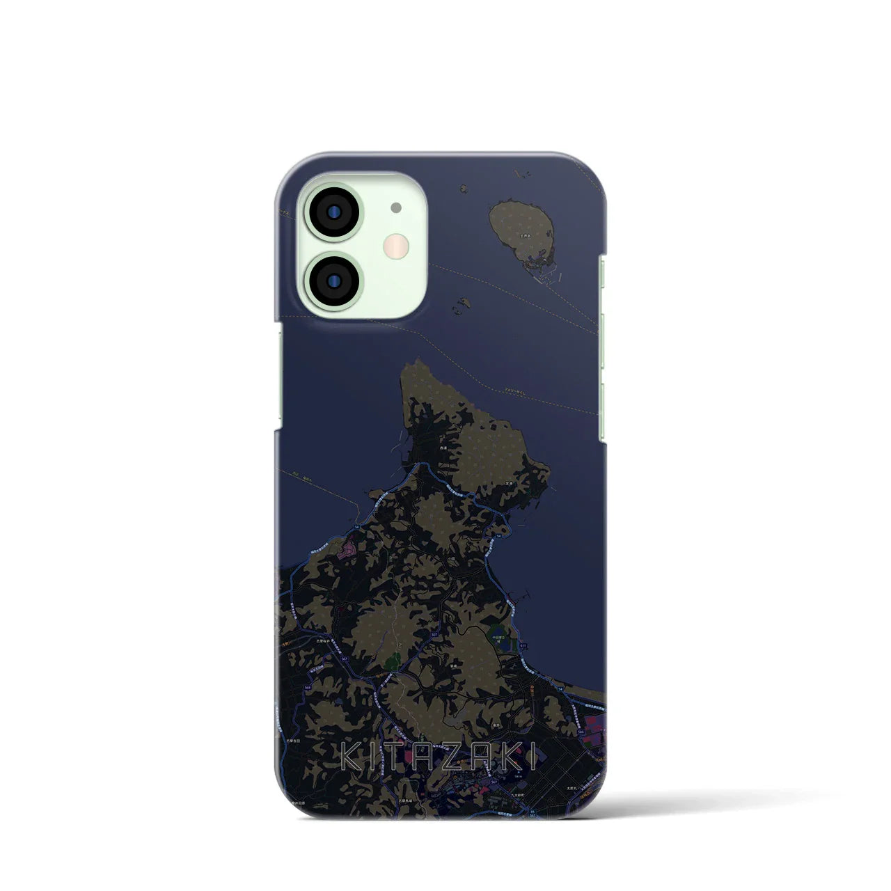 【北崎(福岡県)】地図柄iPhoneケース(バックカバータイプ)