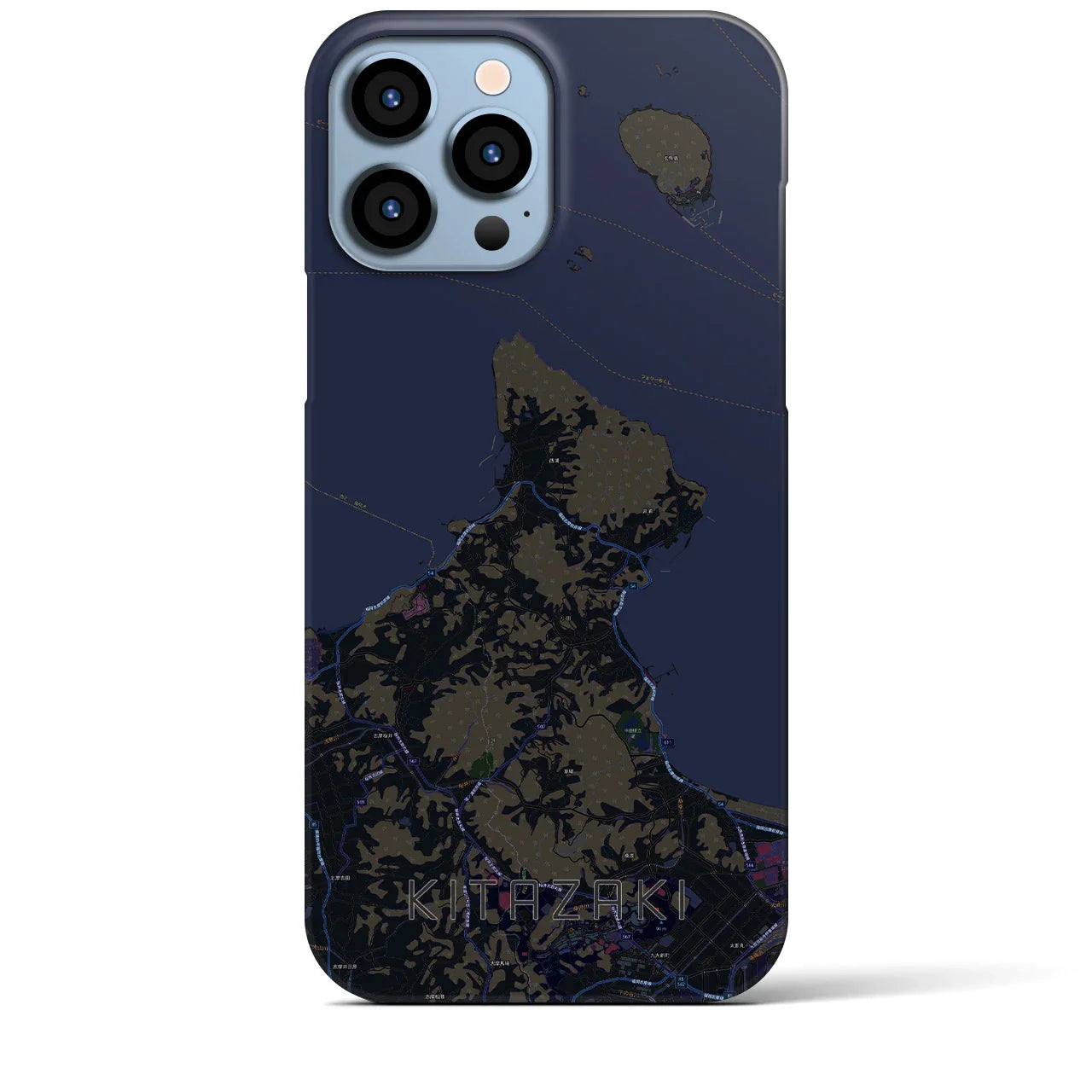 【北崎(福岡県)】地図柄iPhoneケース(バックカバータイプ)