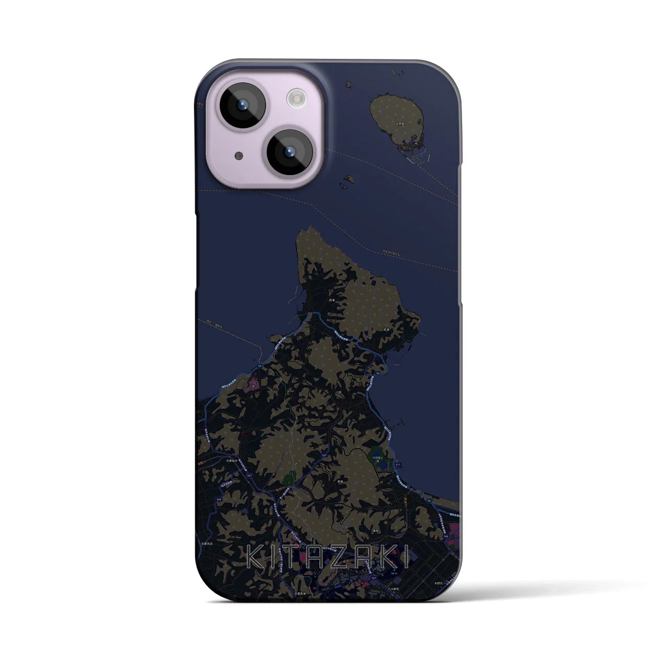 【北崎(福岡県)】地図柄iPhoneケース(バックカバータイプ)