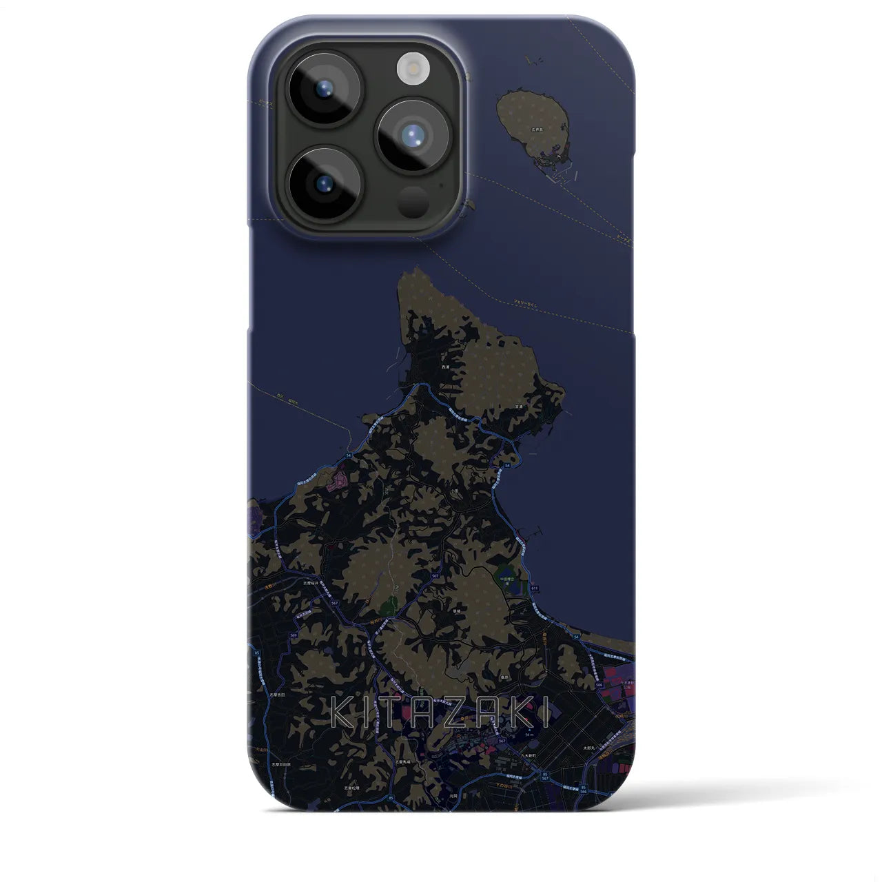 【北崎(福岡県)】地図柄iPhoneケース(バックカバータイプ)